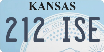 KS license plate 212ISE