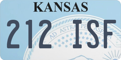 KS license plate 212ISF