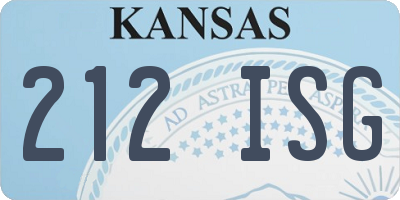 KS license plate 212ISG