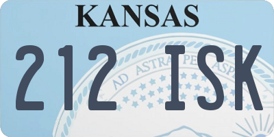 KS license plate 212ISK