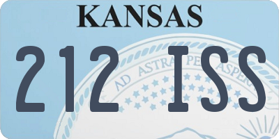 KS license plate 212ISS