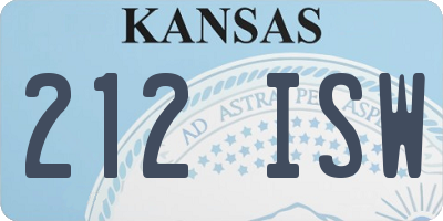 KS license plate 212ISW