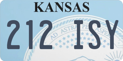 KS license plate 212ISY