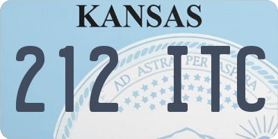 KS license plate 212ITC