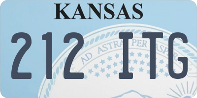 KS license plate 212ITG