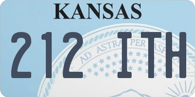 KS license plate 212ITH