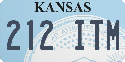 KS license plate 212ITM
