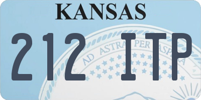 KS license plate 212ITP
