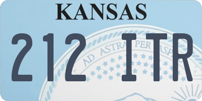 KS license plate 212ITR