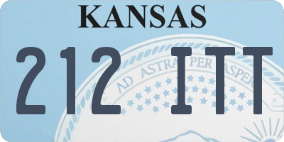 KS license plate 212ITT