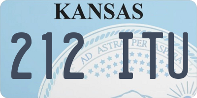 KS license plate 212ITU