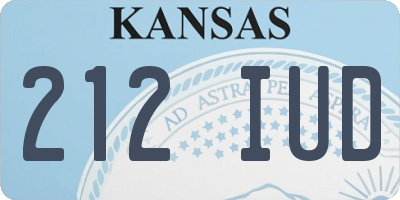 KS license plate 212IUD