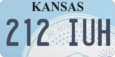 KS license plate 212IUH
