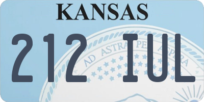 KS license plate 212IUL