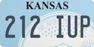 KS license plate 212IUP