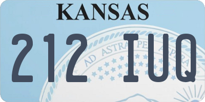 KS license plate 212IUQ