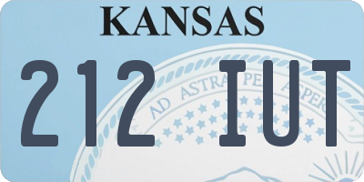 KS license plate 212IUT