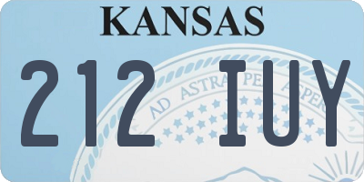 KS license plate 212IUY