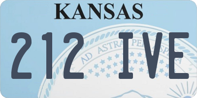 KS license plate 212IVE