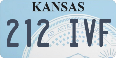 KS license plate 212IVF