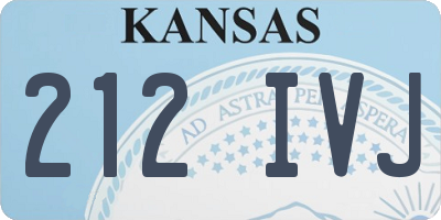 KS license plate 212IVJ