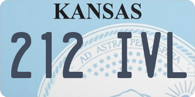 KS license plate 212IVL