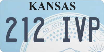 KS license plate 212IVP