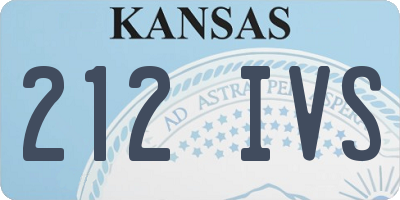KS license plate 212IVS