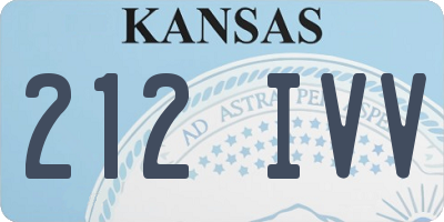 KS license plate 212IVV