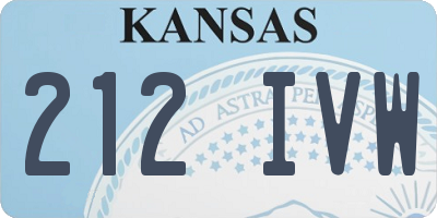 KS license plate 212IVW