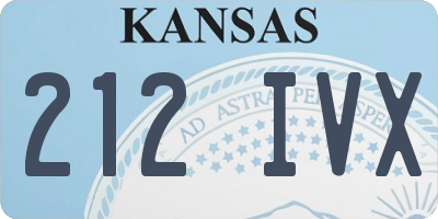 KS license plate 212IVX