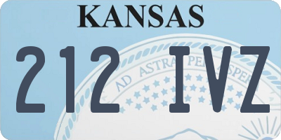 KS license plate 212IVZ