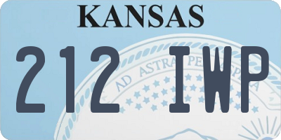 KS license plate 212IWP