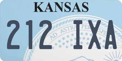 KS license plate 212IXA