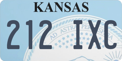 KS license plate 212IXC