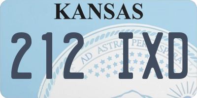 KS license plate 212IXD