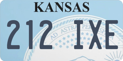 KS license plate 212IXE