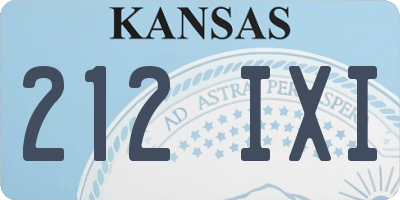 KS license plate 212IXI