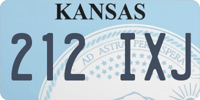 KS license plate 212IXJ