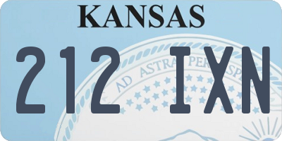 KS license plate 212IXN