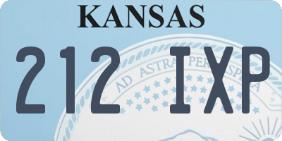 KS license plate 212IXP