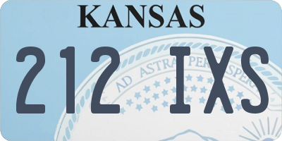 KS license plate 212IXS