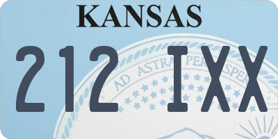 KS license plate 212IXX