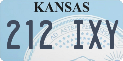 KS license plate 212IXY