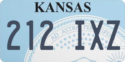 KS license plate 212IXZ