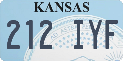 KS license plate 212IYF