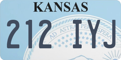 KS license plate 212IYJ