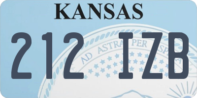 KS license plate 212IZB