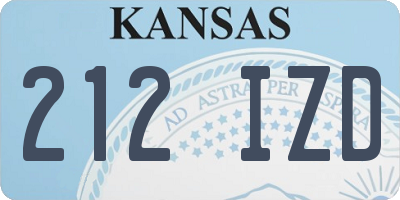 KS license plate 212IZD