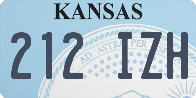 KS license plate 212IZH